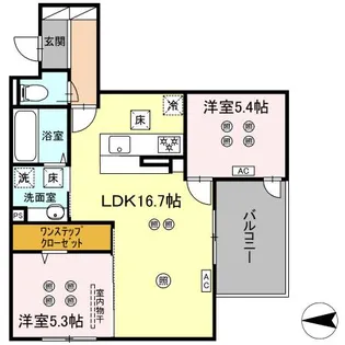 ラルゴ白山通り【1階】の間取り