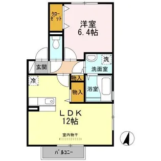 ピュアネス九学通り【2階】の間取り