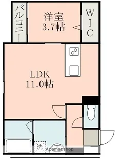 ラ・ポルテ益城 EAST【2階】の間取り