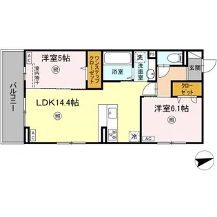 TORISIA上代【2階】の間取り