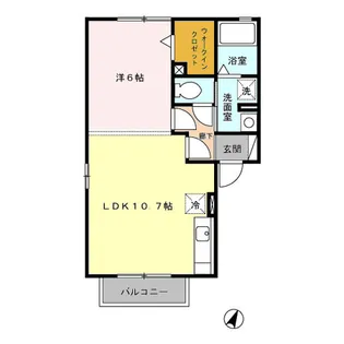 ボナール B棟【203号室】の間取り