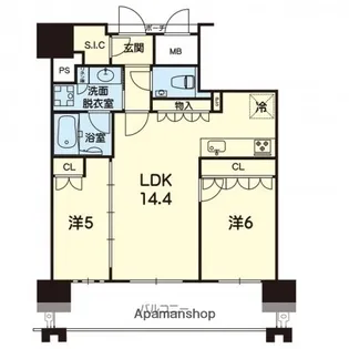 MJR熊本ゲートタワー【11階】の間取り