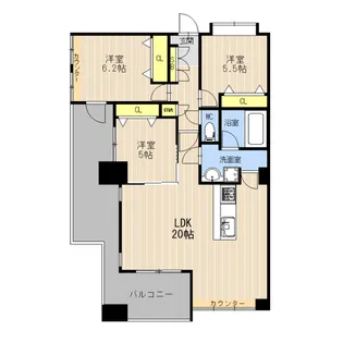 I.PROUD神水【7階】の間取り