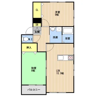 グレースコートB棟【1階】の間取り