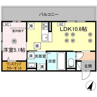 ザ スターリング新外【1階】の間取り