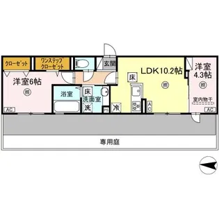 ハイムセラ八王寺【102号室】の間取り