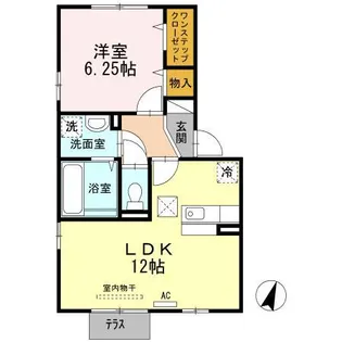 セジュール・マイS【1階】の間取り