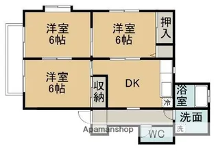 ヴェルテス江津Ⅱ【1階】の間取り