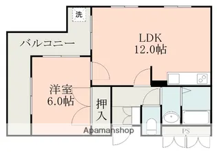迎町レジデンス【2階】の間取り