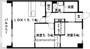 グランボヌール迎町【2階】の間取り