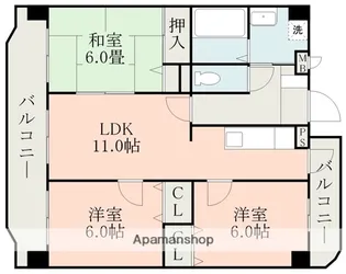 ルアールハイツ【1階】の間取り