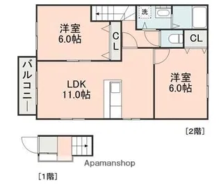 ヨーロピアンシャレー葉山台 弐番館【2階】の間取り