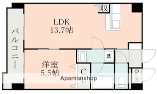 クイール南熊本【3階】の間取り