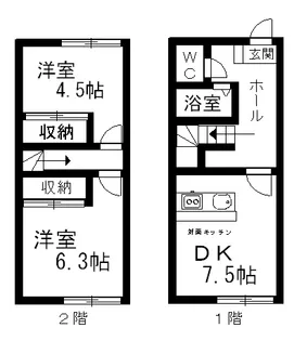 レオパレスフダザ【104号室】の間取り