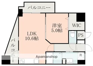 レジディア熊本辛島【8階】の間取り