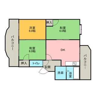ハーモニー島村【301号室】の間取り