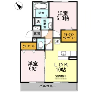 ディアコート桜木【3階】の間取り