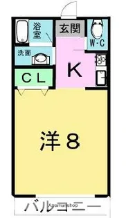 コーポ美しの森【3階】の間取り