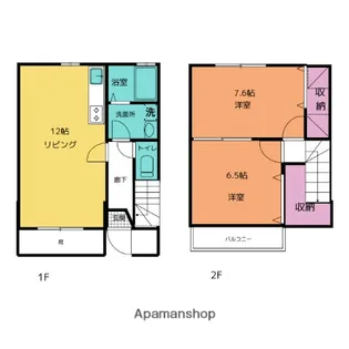 ラ・ルミエルB棟【1階】の間取り