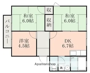 熊本県熊本市南区田迎2丁目【アパート】の間取り
