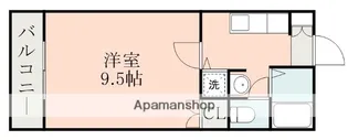 キザキパレス県庁東【403号室】の間取り