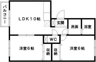 セジュール江越【1階】の間取り