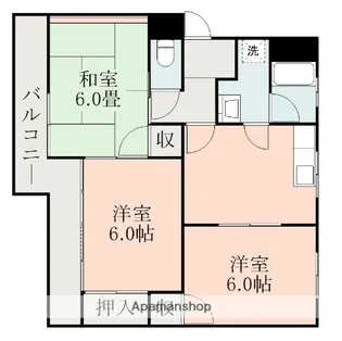 熊本県熊本市南区近見3丁目【アパート】の間取り