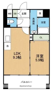 スプランドゥール新屋敷【3階】の間取り