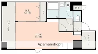 スプランドゥール新屋敷【4階】の間取り