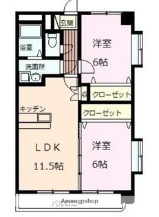 熊本県熊本市南区江越2丁目【マンション】の間取り