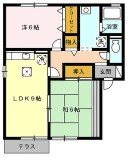 パークサイドヴィラ E棟【101号室】の間取り