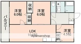 ル・メヨール長嶺【6階】の間取り