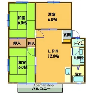 ユーマイハウスA【2階】の間取り