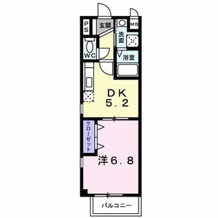 サンバティーク ハウスB【1階】の間取り