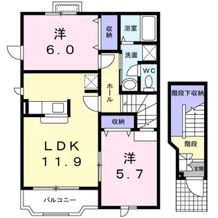 エスペランサ21【201号室】の間取り