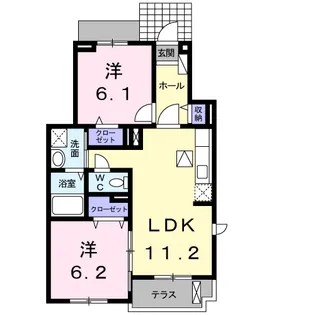 ラフレシール【1階】の間取り