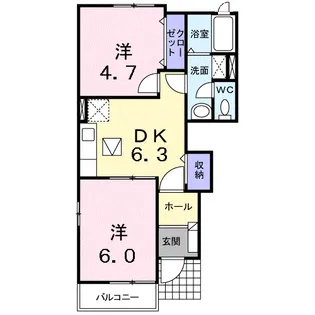 ラッフィナート セレノ【1階】の間取り