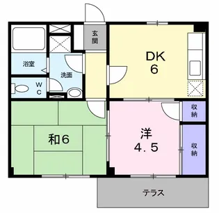 サンヒルハイツ【1階】の間取り