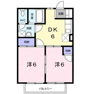 2DKの間取り画像