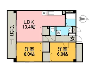レジデンス八幡A【201号室】の間取り