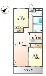 アーバンライフ11【102号室】の間取り