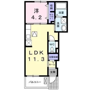 ブリッサC【1階】の間取り