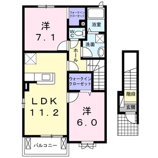 ブリッサB【2階】の間取り