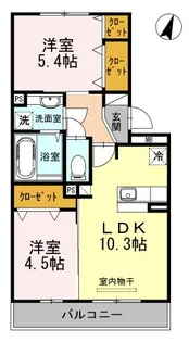 エスピガ【3階】の間取り