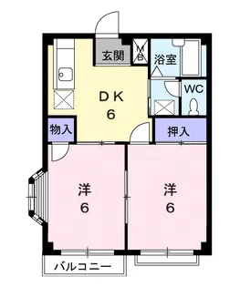ワールドハイツ満永Ⅱ【2階】の間取り