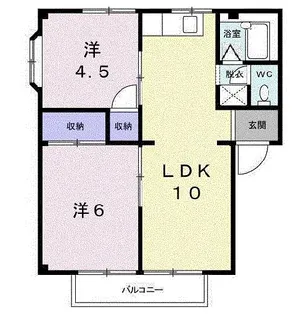 シャトレーゼⅡ【2階】の間取り