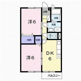 サンハイツ大川【2階】の間取り