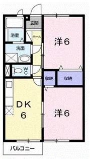 サンハイツ大川【2階】の間取り
