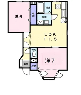 エクセルハイムⅡ【1階】の間取り
