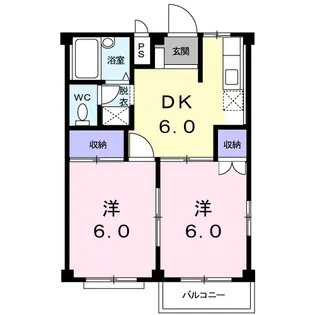 レジデンスタナカB【2階】の間取り